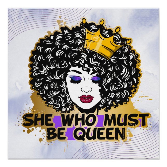 Black Mommy African American Melanin Sista Queen Poster (Front)