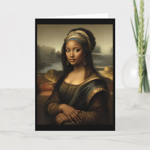 Black Mona Lisa African American Black History Mon Card