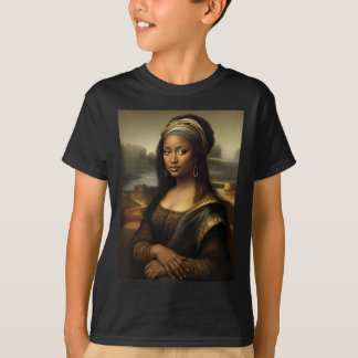 Black Mona Lisa African American Black History Mon T-Shirt