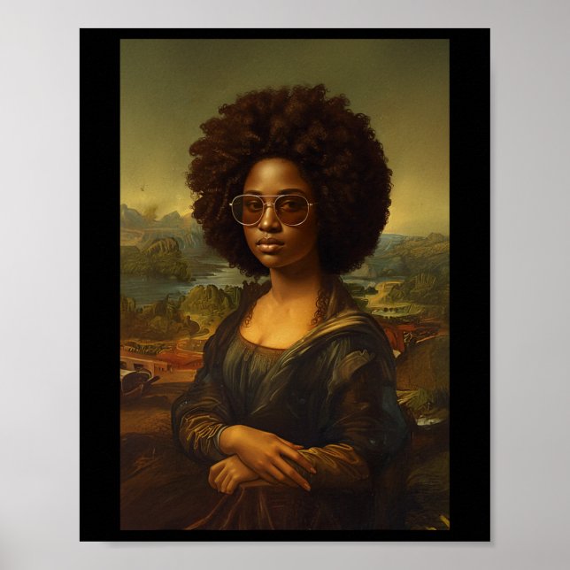 Black Mona Lisa Afro African American Black Histor Poster (Front)
