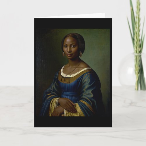 Black Mona Lisa Black History Month Woman Black He Card