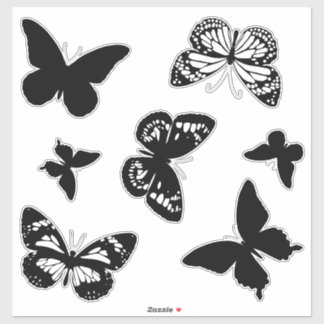 Black Monarch Butterfly stickers