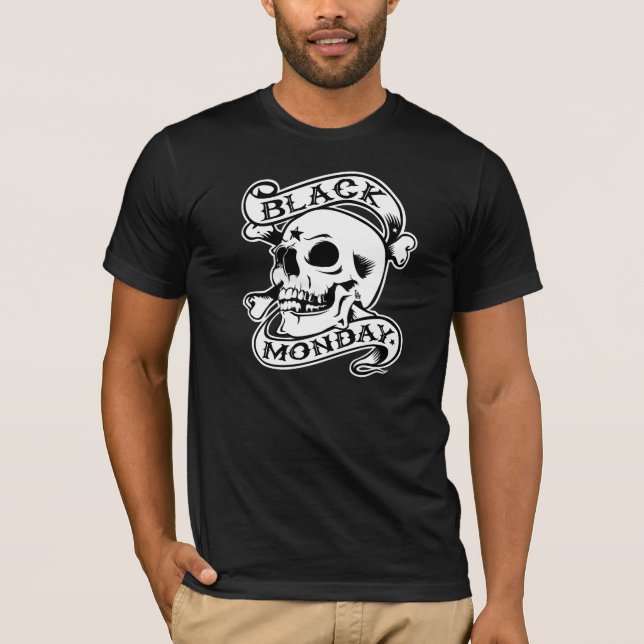 Black Monday RIP Skull Black t-shirt (Front)