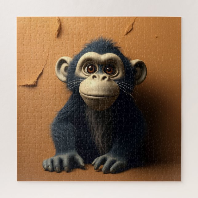 Black monkey jigsaw puzzle (Vertical)