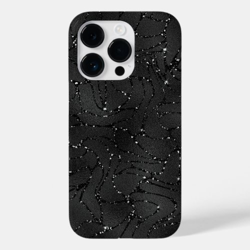 Black monochromatic glittery background Case_Mate iPhone 14 pro case
