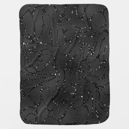 Black monochromatic luxury background baby blanket