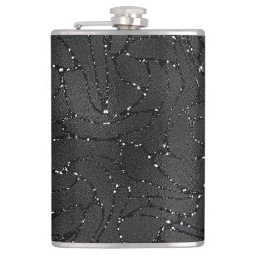 Black monochromatic luxury background flask