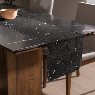 Black monochromatic luxury background long table runner