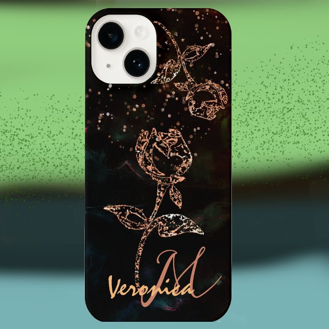 Black  Monogram Classy Phone Case (Creator Uploaded)