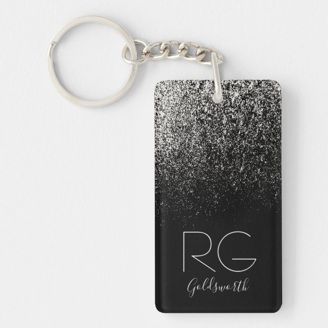 Black Monogram Keychain (Front)