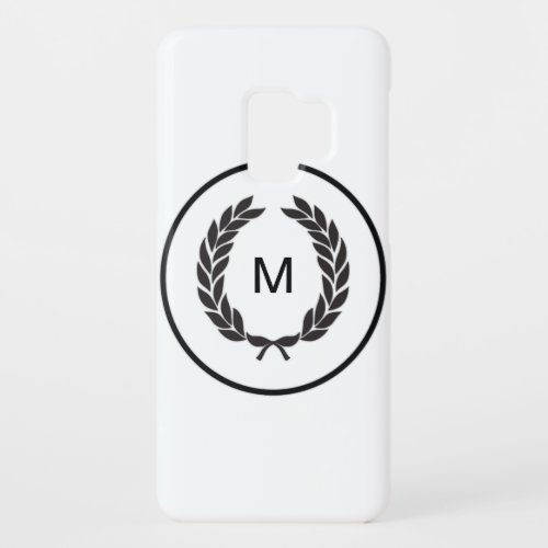 Black Monogram Laurel Wreath Case_Mate Samsung Galaxy S9 Case