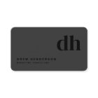 Black Monogram Minimalist Modern Professional