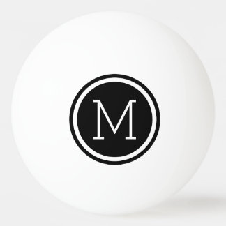Black Monogram Personalized Ping Pong Balls