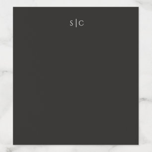 Black Monogram Wedding Cream Initials Envelope Liner