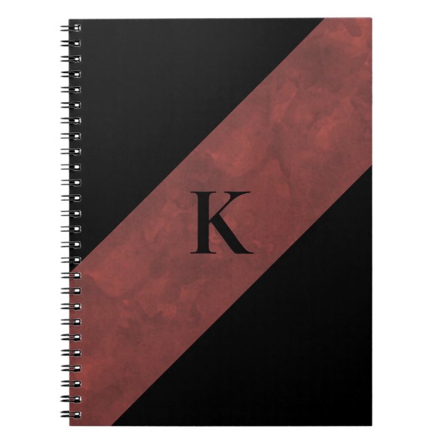 Black Monogrammed Notebook (Front)