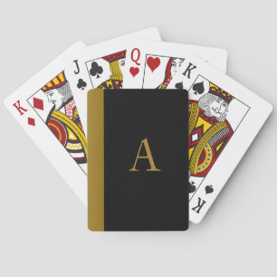 Black Monogrammed Playing Cards Gift