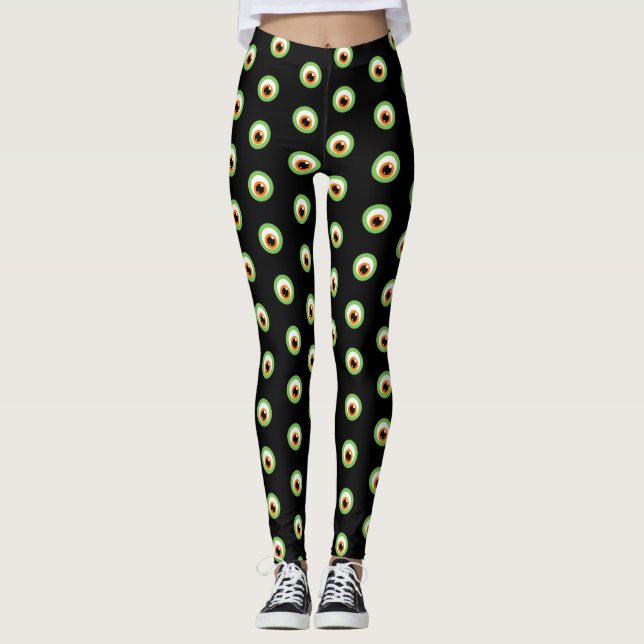 Black Monster Eye Leggings (Front)
