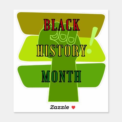 Black Month History February 2024_African American Sticker