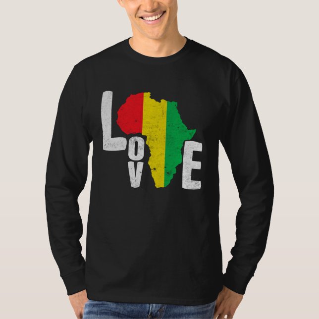 Black Month History Love Africa T-Shirt (Front)