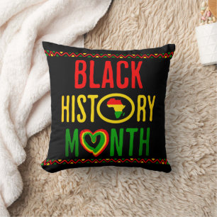 Black Month, Juneteenth, Black History Month Throw Pillow