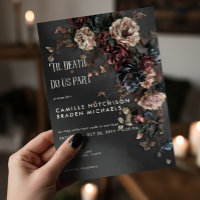 Black Moody Gothic Flowers & Mist Wedding