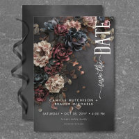 Black Moody Gothic Flowers & Mist Wedding