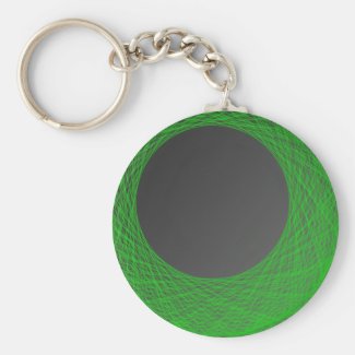 black moon and green keychain