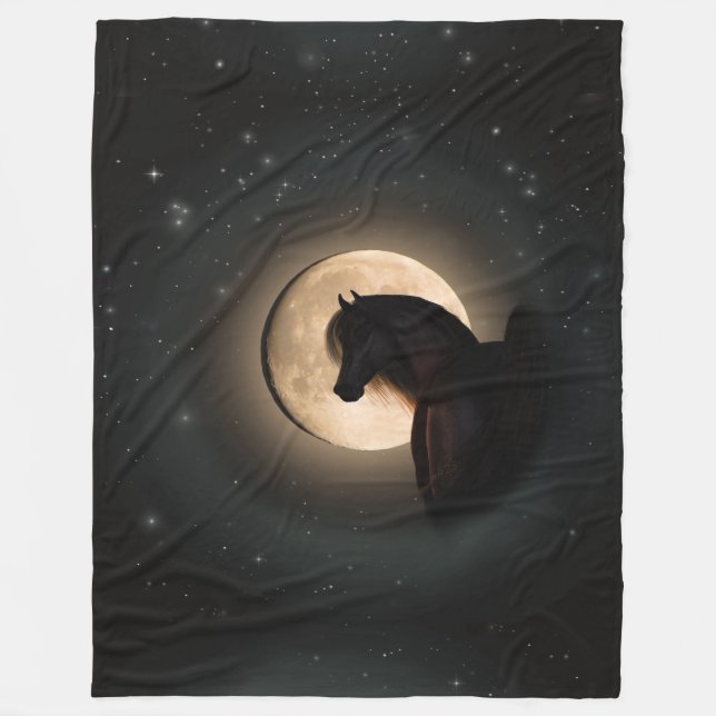 Black Moon Shine Horse Blanket (Front)