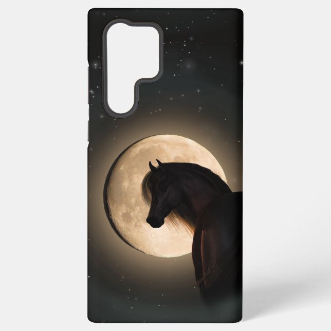Black Moon Shine Horse Samsung Case (Back)
