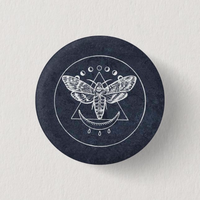 Black Moon Sigil Button (Front)