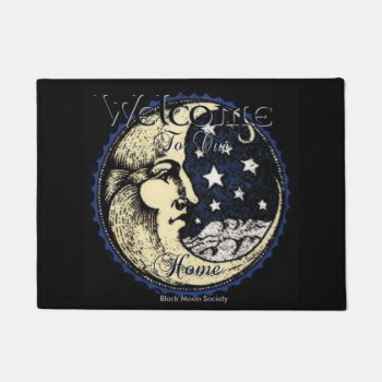 Black Moon Society Doormat by TheGrayWitchGiftShop at Zazzle