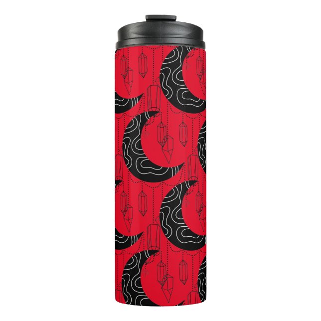 Black Moons And Crystals  Thermal Tumbler (Front)