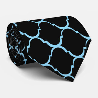 Black Moroccan Design Neck Tie