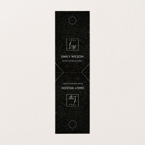 Black Mosaic Hanging Bracelet Necklace Display Business Card