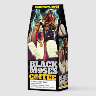BLACK MOSES Coffee, 12oz Bag, Dark Roast, Flath Roasted Coffee