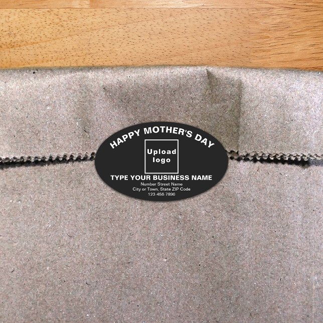 Black Mother’s Day Business Oval Shape Sticker (Creator Uploaded)