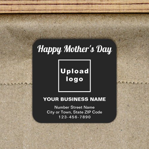 Black Mothers Day Business Square Sticker