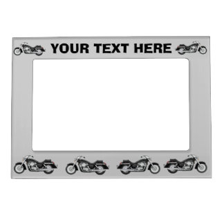 Black motorbike on any color magnetic frame