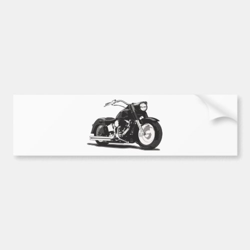 Black motorcycle bumper sticker