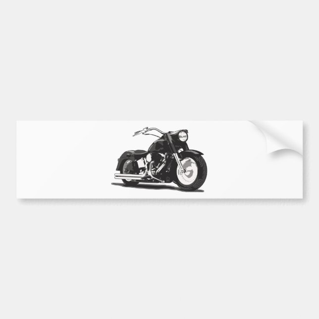 Black motorcycle bumper sticker (Front)