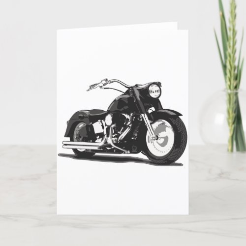 Black motorcycle card