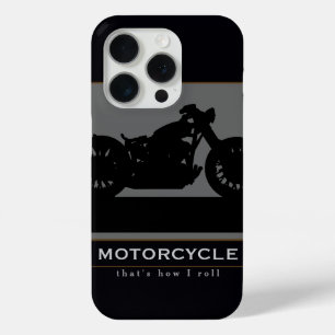 Black Motorcycle iPhone 15 Pro Case