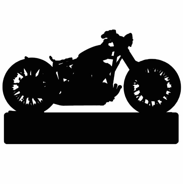 Black Motorcycle Cutout (Front)