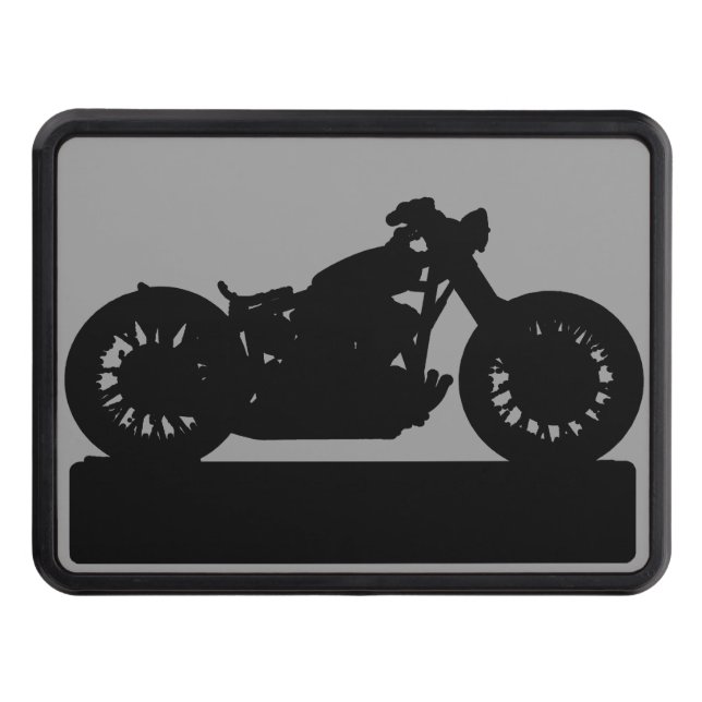 Black Motorcycle Hitch Cover (Front)