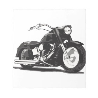 Black motorcycle notepad