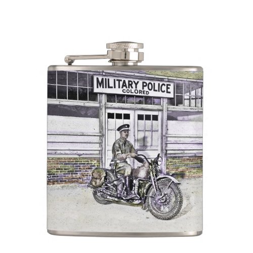 Black Motorcycle Police ww2 Flask