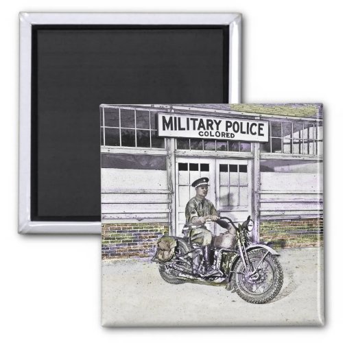 Black Motorcycle Police ww2 Magnet