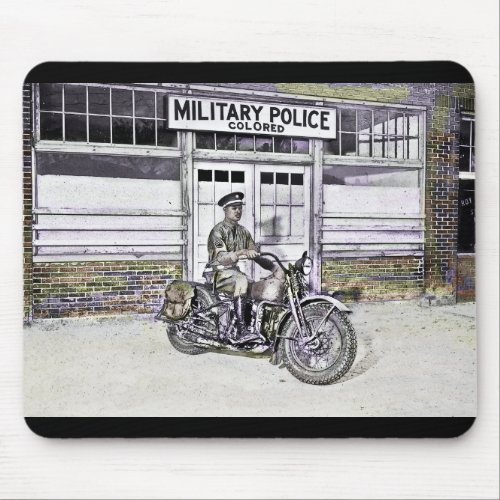 Black Motorcycle Police ww2 Mouse Pad
