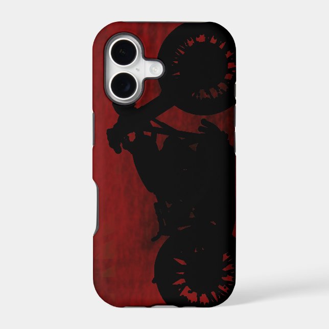 black motorcycle silhouette Case-Mate iPhone case (Back)
