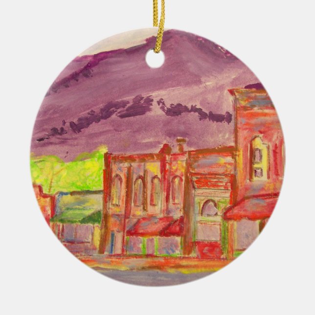 black mountain art ceramic ornament (Front)